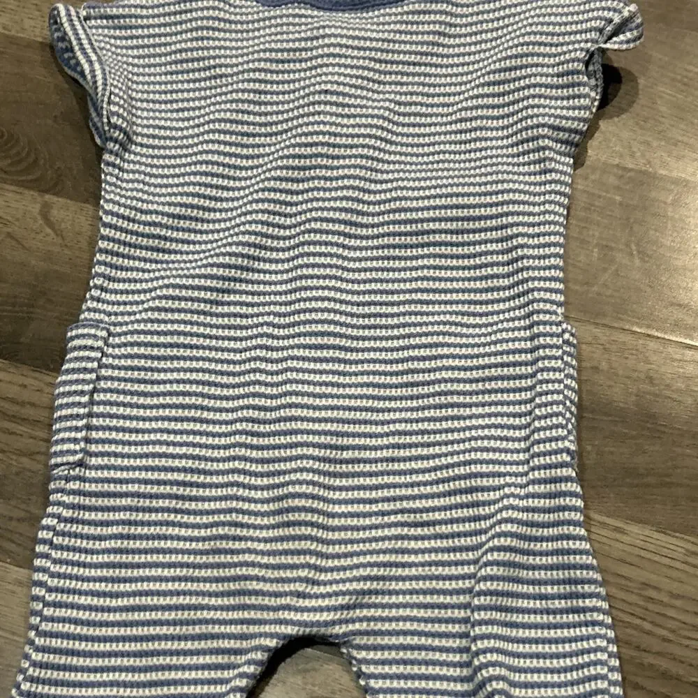 Disney Mickey Mouse Pluto 24M Romper Striped Blue Boys Girls Shorts